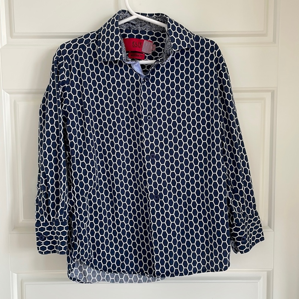 Boy’s Elie Balleh Button Down Shirt Navy